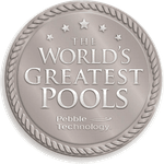 Pebble Technology The World's Greatest Pools award medallion